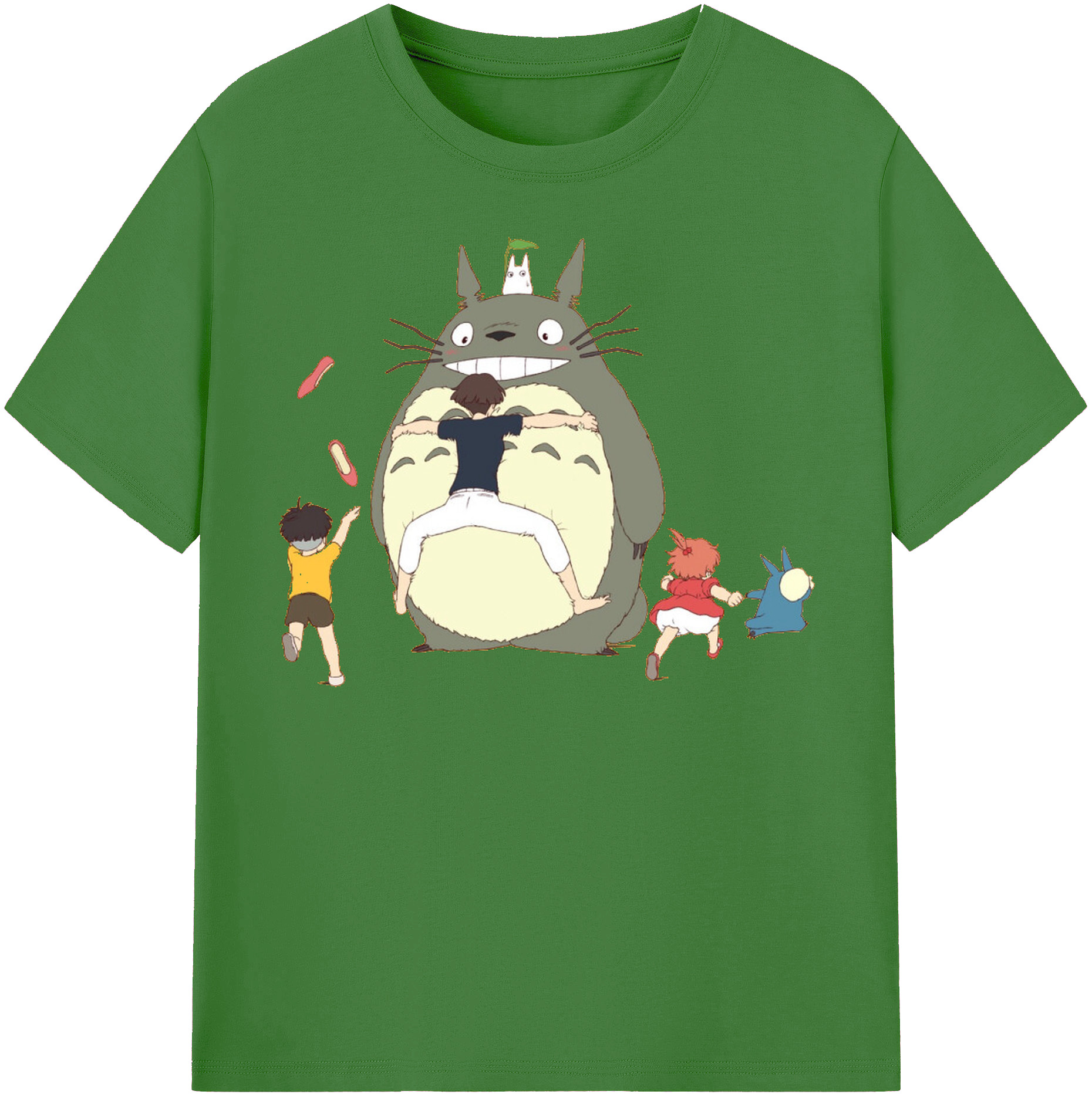 （画像用） となりのトトロ 草壁メイ 草壁サツキ My Neighbor Totoro Satsuki Kusakabe Mei Kusakabe レディースカジュアルプリントTシャツ（綿100％）